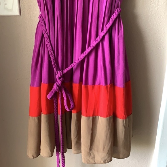 ANDRÉE Purple Colorblock Mini Dress - Picture 3 of 5